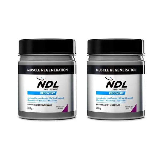 Ndl Pro-Health Regeneração Muscular, Bcaa 2:1:1, Glutamina, Frutos do Bosque em Pó, 2X300 Grs