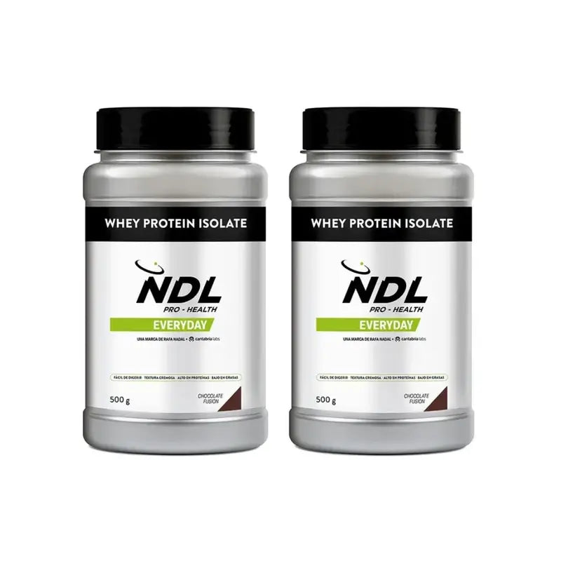 Ndl Pro-Health Whey Protein Isolate - Proteína Isolada, Chocolate Fusion , 2X500 G