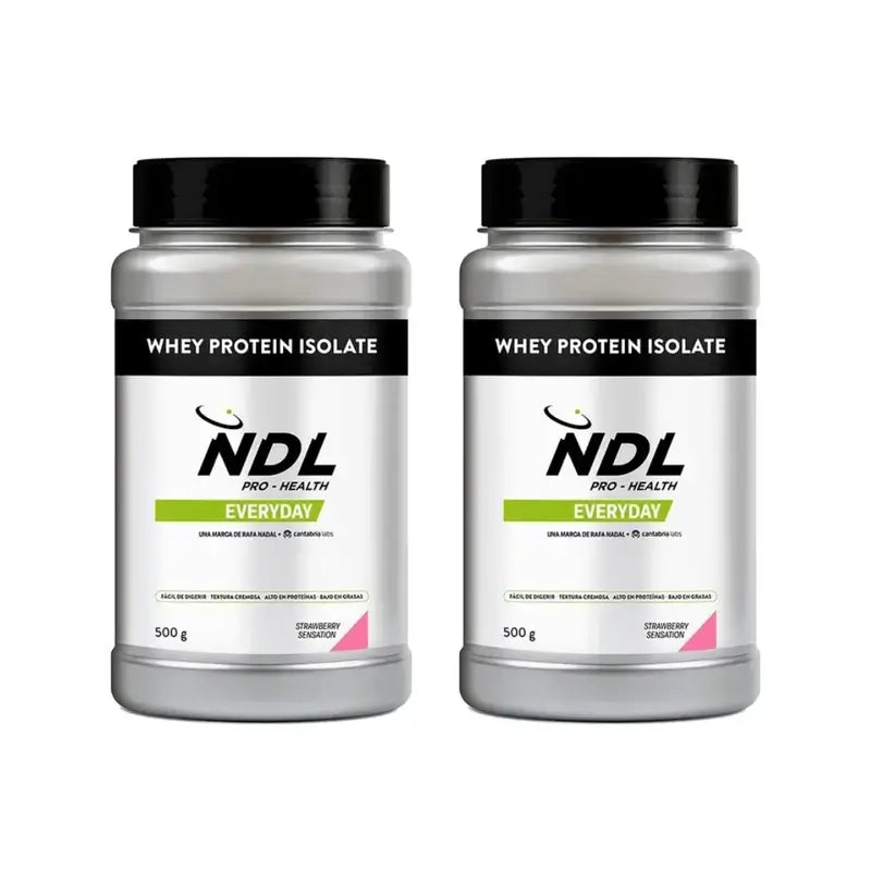 Ndl Pro-Health Whey Protein Isolate - Proteína Isolada, Strawberry Sensation , 2X500 G