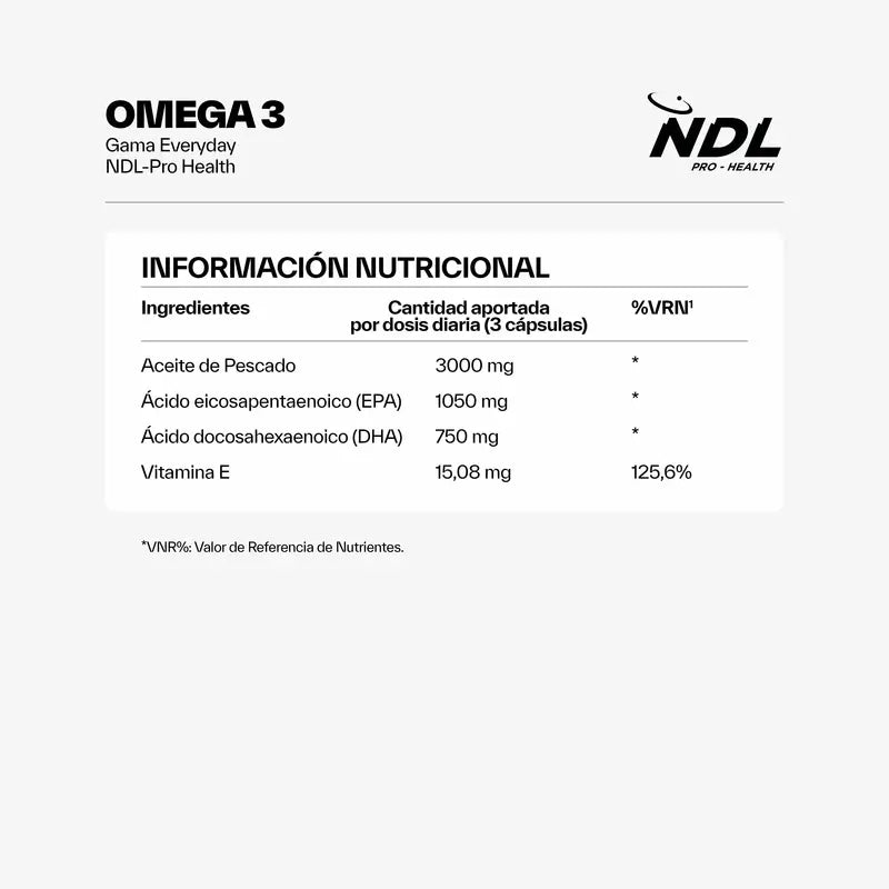 NDL Pro-Health Omega 3, 120 Cápsulas