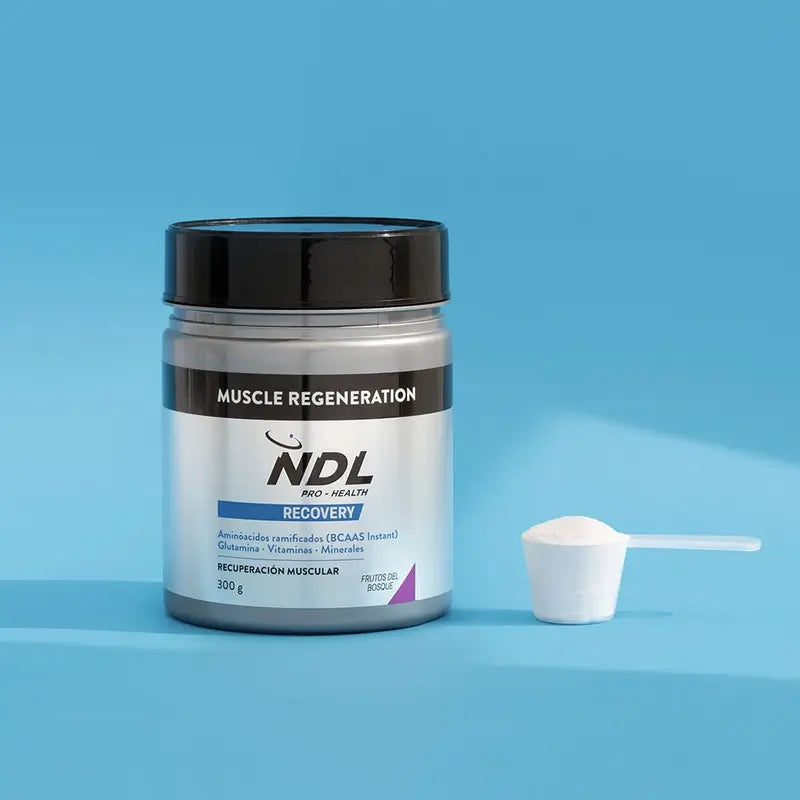 NDL Pro-Health Regeneração Muscular, BCAAs 2:1:1, Glutamina, Frutos do Bosque em Pó 300 g