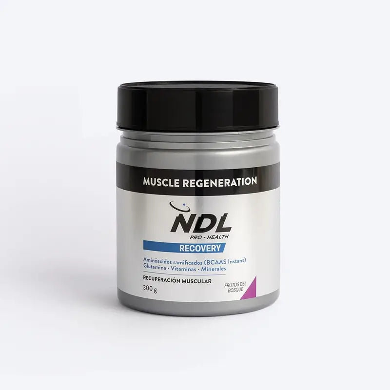 NDL Pro-Health Regeneração Muscular, BCAAs 2:1:1, Glutamina, Frutos do Bosque em Pó 300 g