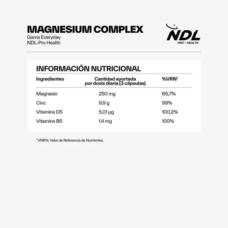 NDL Pro-Health Magnésio Triplo, 120 Cápsulas