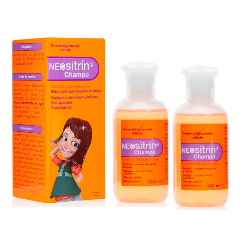 Champô anti-piolhos NEOsitrin®, embalagem de 2 x 100 ml