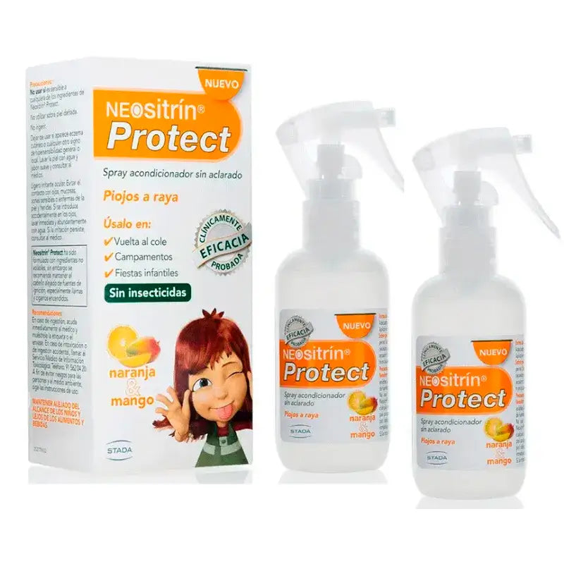 NEOsitrin® Protect Spray Condicionador Anti-Piolhos, Embalagem 2 x 100 ml