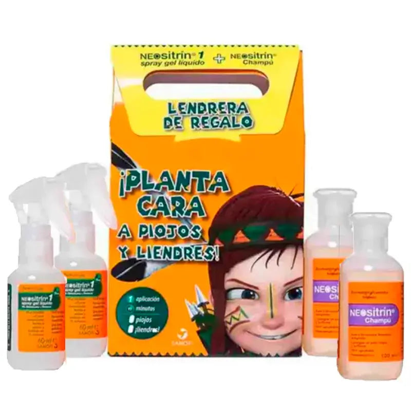NEOsitrin® Spray + Champô Anti-piolhos, embalagem de 2 x 100 ml