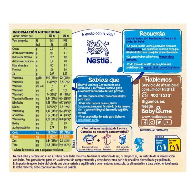 NESTLÉ 8 CEREAIS 2X250 ML