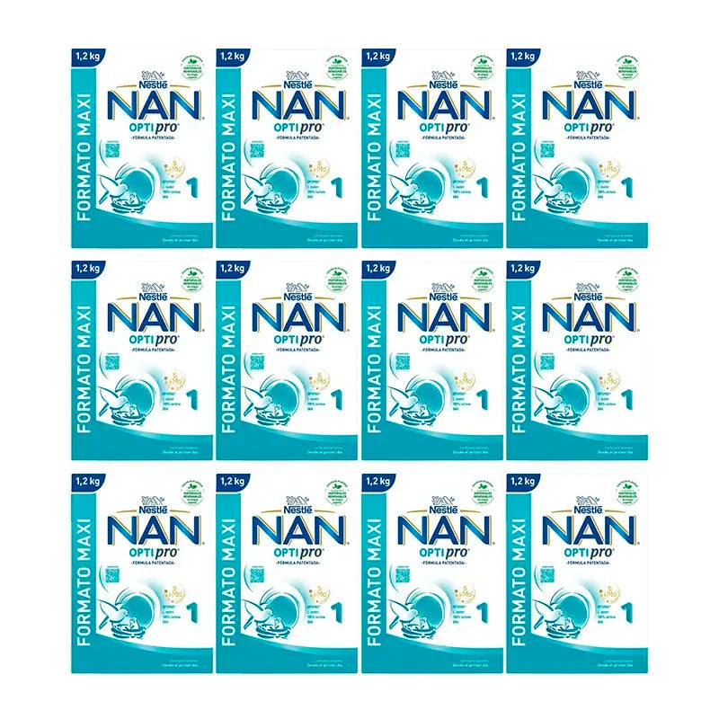 Leite inicial Nestlé Nan Optipro 1, 12X1200 g