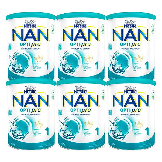 Leite inicial Nestlé Nan Optipro 1, 6x800 g