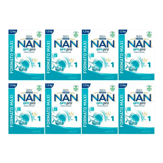 Leite inicial Nestlé Nan Optipro 1, 8X1200 g