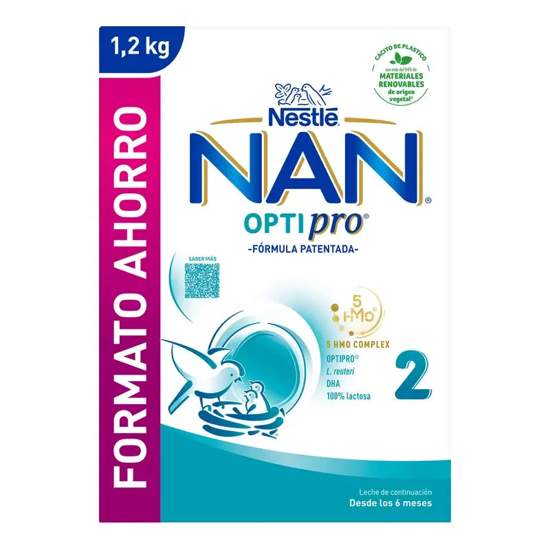 Leite em pó Nestlé Nan Optipro 2, 1200g