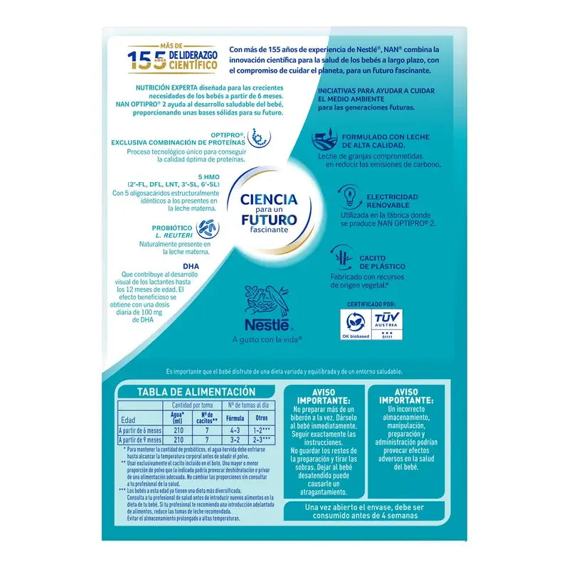 Leite em pó Nestlé Nan Optipro 2, 1200g