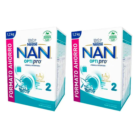 Nestlé Nan Optipro 2 Fórmula, 2X1200 g