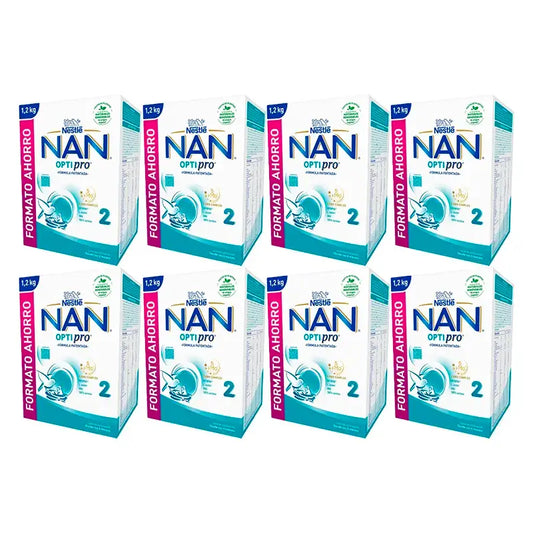 Nestlé Nan Optipro 2 Fórmula de leite, 8X1200g