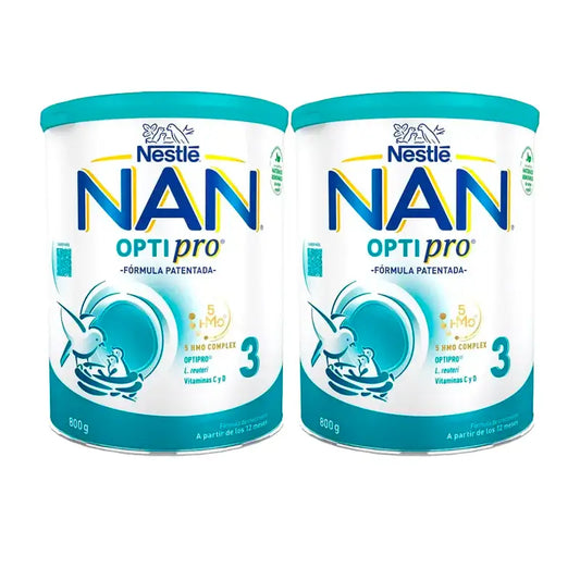 Leite para Crescimento Nestlé Nan Optipro 3, 2X800 g