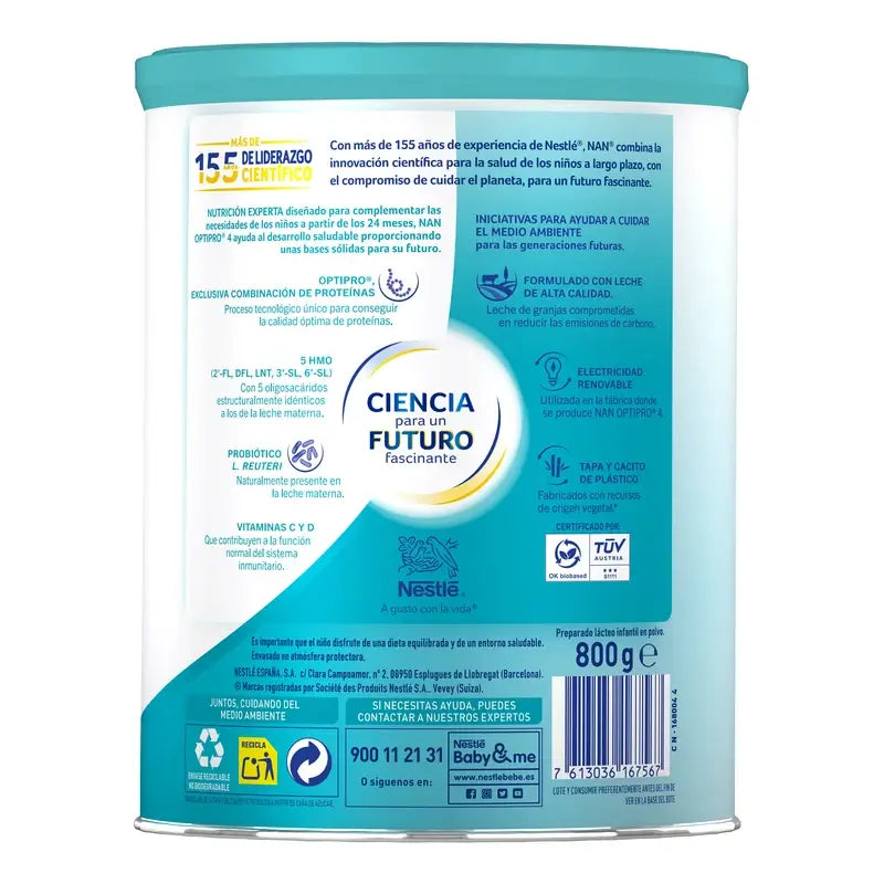 Leite para Crescimento Nestlé Nan Optipro 4, 800 g