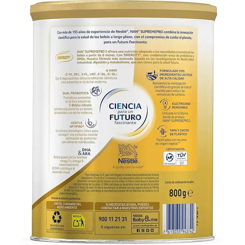 Nestlé Nan Supreme Pro 2 Fórmula de Leite, 800g