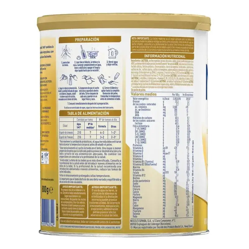 Leite em pó Nestlé Nan Supreme Pro 2, embalagem de 6x800g