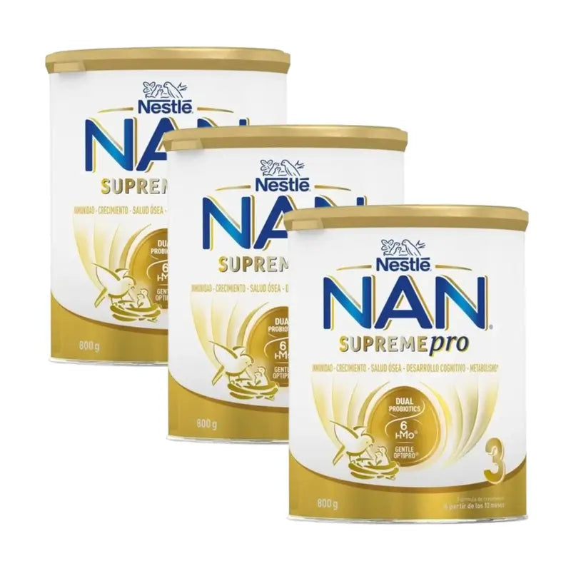 Leite para crescimentos Nestlé Nan Supreme Pro 3, 3x800 g