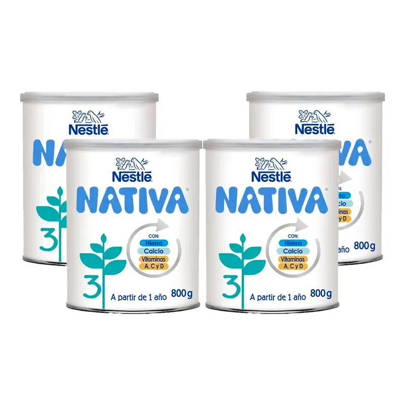 Nestlé Nativa 3, embalagem de 4 x 800 g