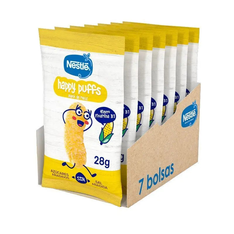 NESTLÉ Pack Snacking Saudável Happy Puffs Milho Natural , 28g x 7 unidades