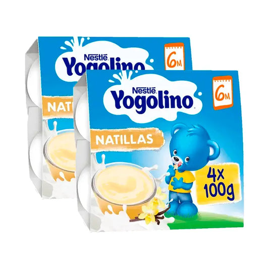 Nestlé Yogolino Desserts Creme com sabor a baunilha, Embalagem 2, 4X100 Gr