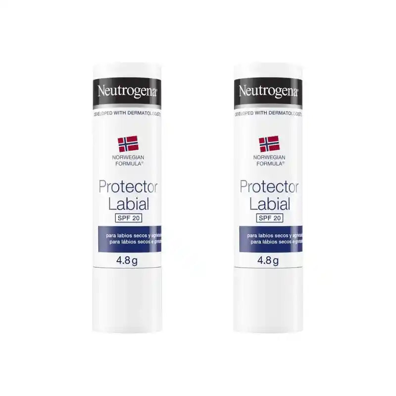 Neutrogena Lip Balm Spf 20, 4.8 G, Embalagem de 2