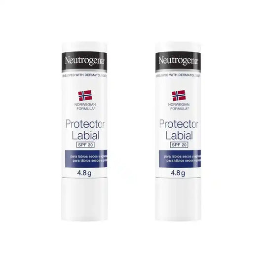 Neutrogena Lip Balm Spf 20, 4.8 G, Embalagem de 2