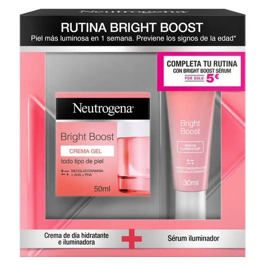 Neutrogena Bright Boost Pack Gel Creme de Dia 50ml + Sérum Facial 30ml