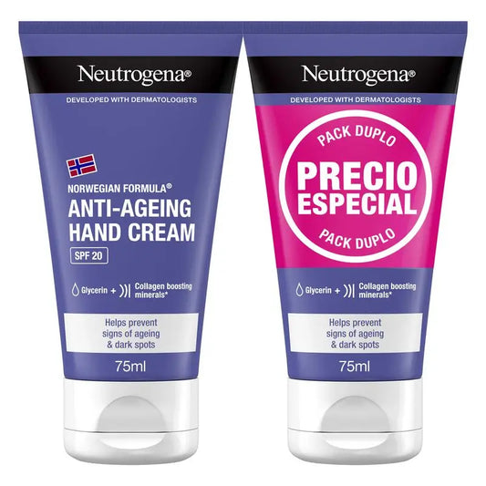 Neutrogena Creme de Mãos Anti-Idade SPF20, 2 x 75 ml