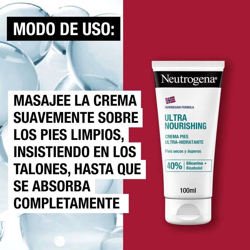 Neutrogena Ultra Moisturising Foot Cream Secos e ásperos, 100 ml