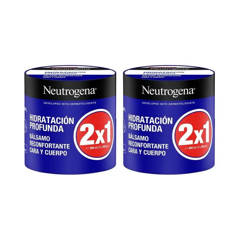 Neutrogena Hidratante para o Rosto e Corpo - Pack Hidratante Reconfortante, 2X2X300 Ml