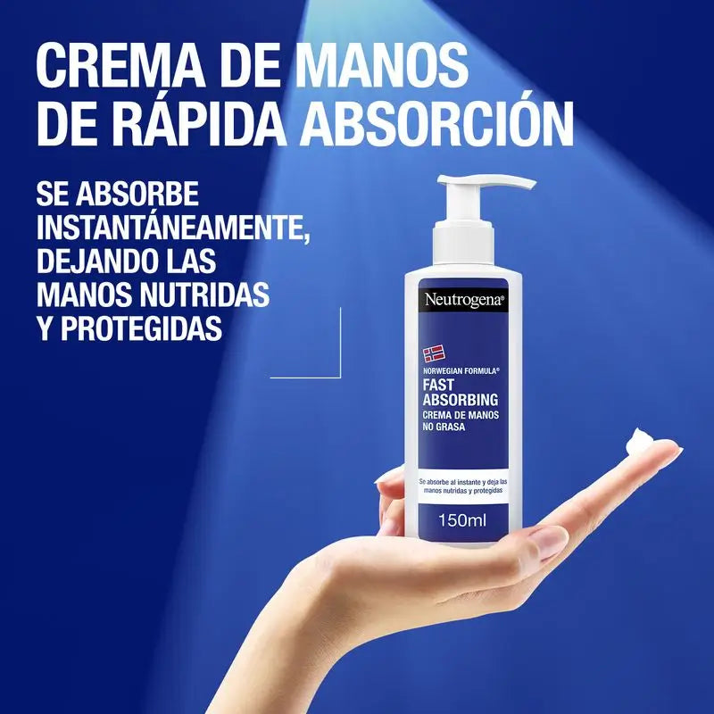 Neutrogena Quick-Absorbing Hand Cream Textura Ligeira, 150 ml