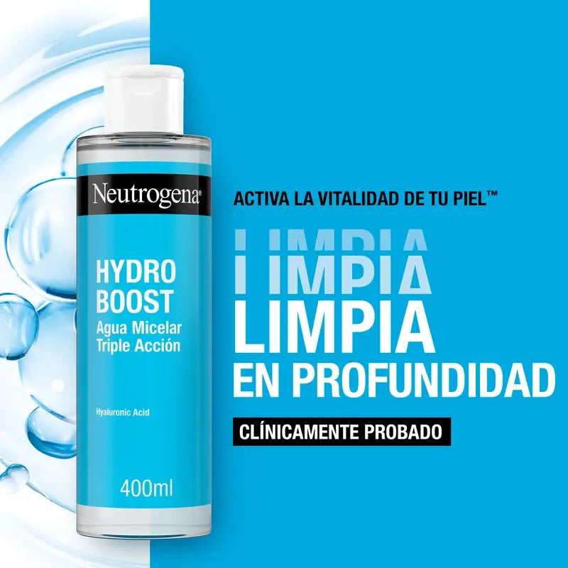 Neutrogena Hydro Boost Água Micelar Desmaquilhante para Limpeza Facial, 400 ml