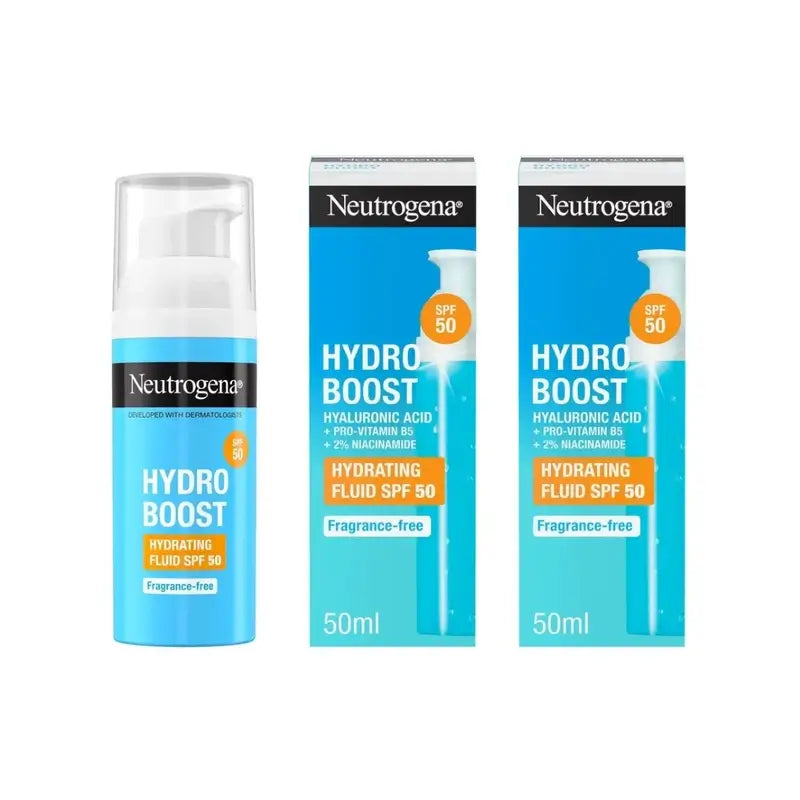 Neutrogena Hydro Boost Creme Fluido Hidratante Facial Spf50, 2X50 Ml