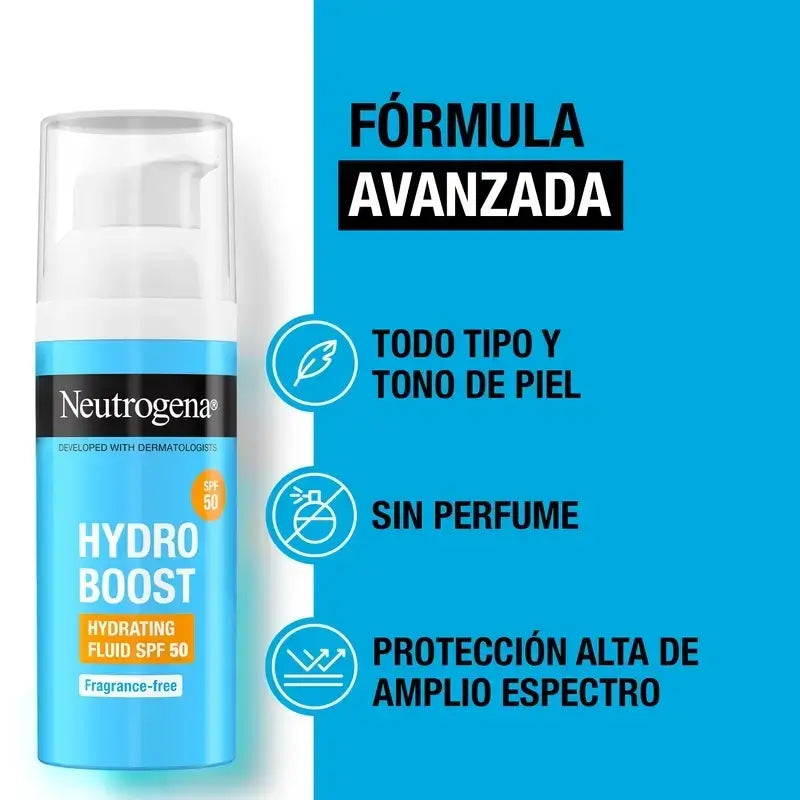 Neutrogena Hydro Boost Creme Fluido Hidratante Facial Spf50, 2X50 Ml