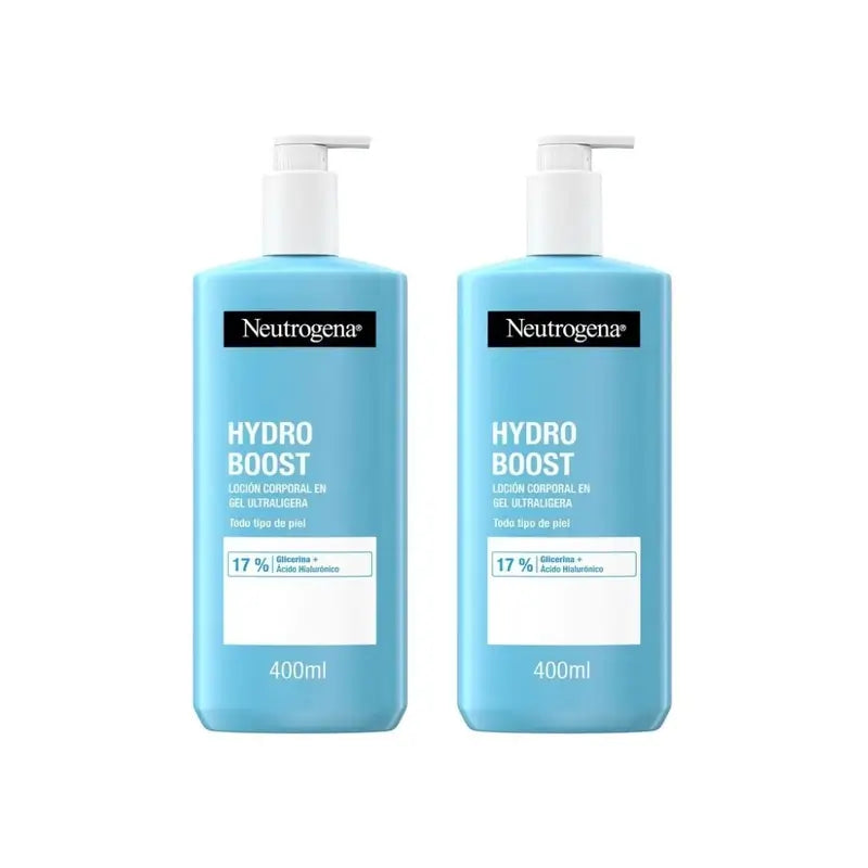 Neutrogena Hydro Boost Ultra Light Gel Creme Hidratante Corporal, 2X400 Ml