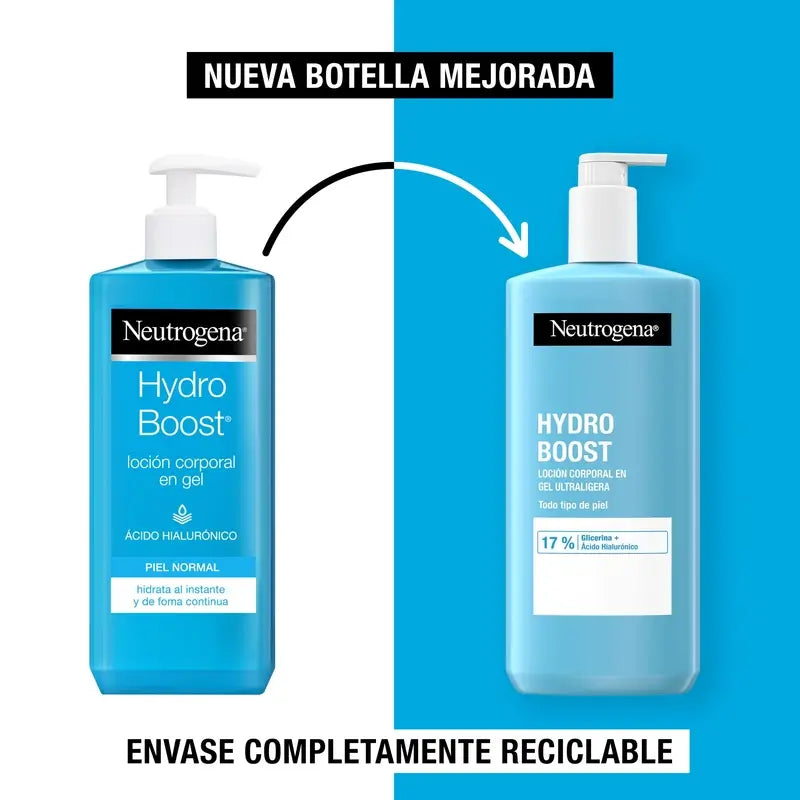 Neutrogena Hydro Boost Ultra Light Gel Creme Hidratante Corporal, 2X400 Ml