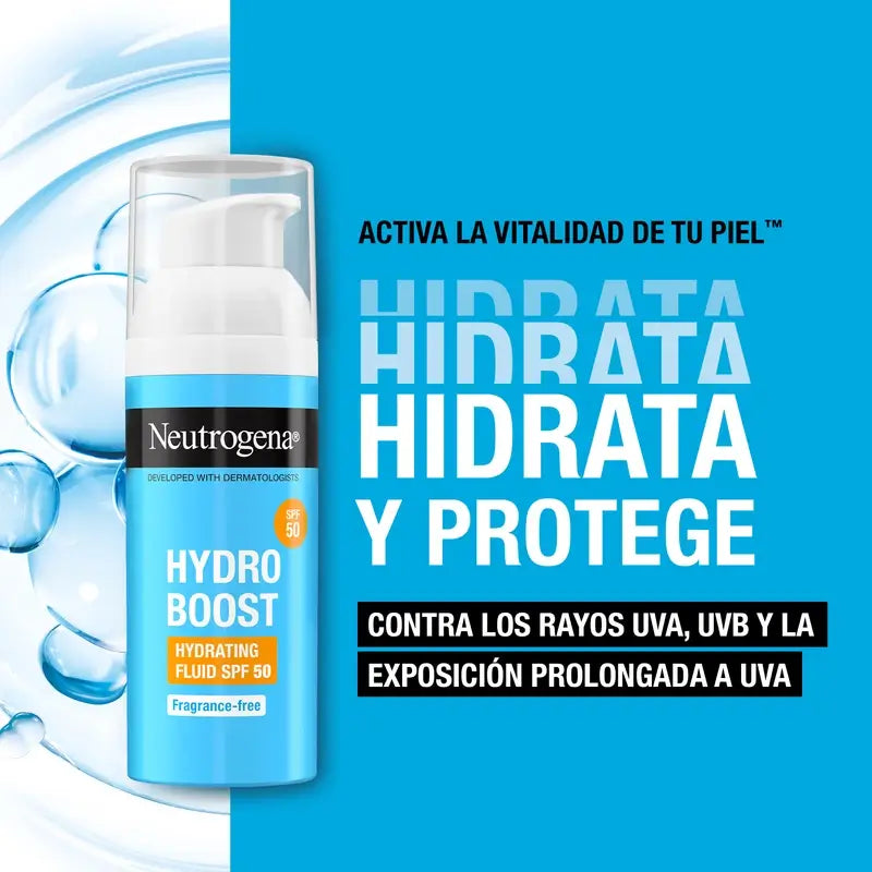 Neutrogena Hydro Boost Creme Fluido Hidratante Facial SPF 50, 50 ml