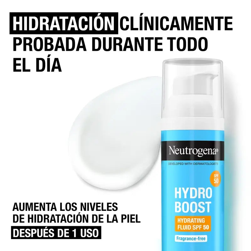 Neutrogena Hydro Boost Creme Fluido Hidratante Facial SPF 50, 50 ml