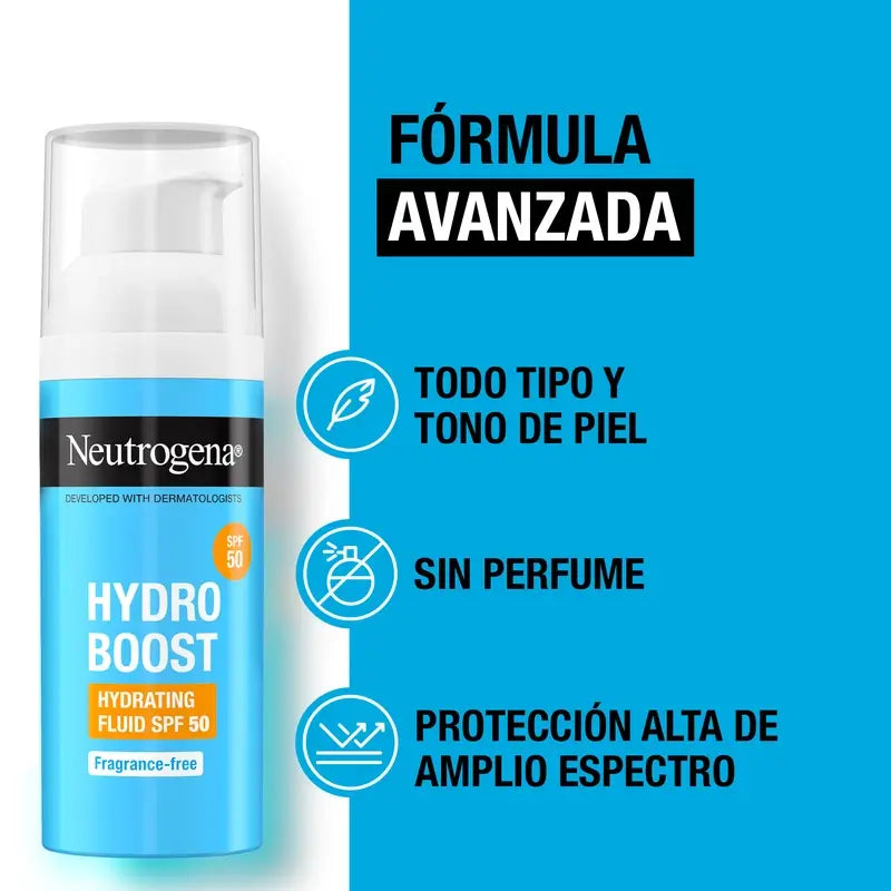 Neutrogena Hydro Boost Creme Fluido Hidratante Facial SPF 50, 50 ml