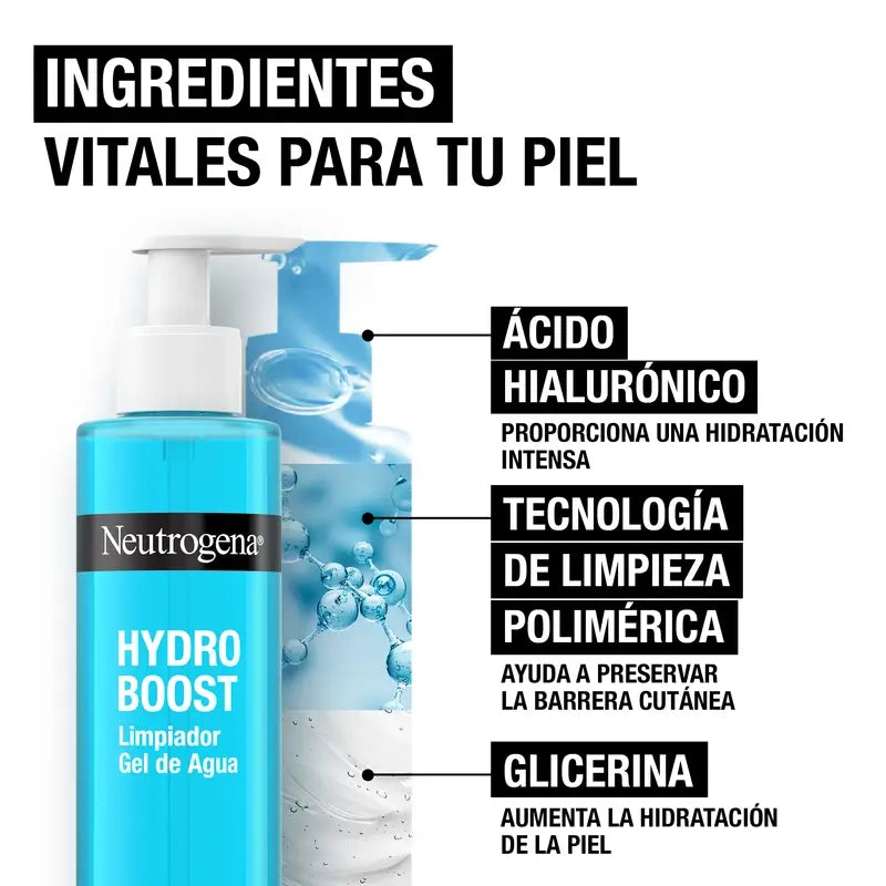 Neutrogena Hydro Boost Gel de Limpeza Facial Ácido Hialurónico, 200ml