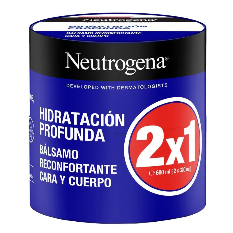 Pacote de Hidratante Reconfortante Neutrogena para o Rosto e Corpo, 2X300ml