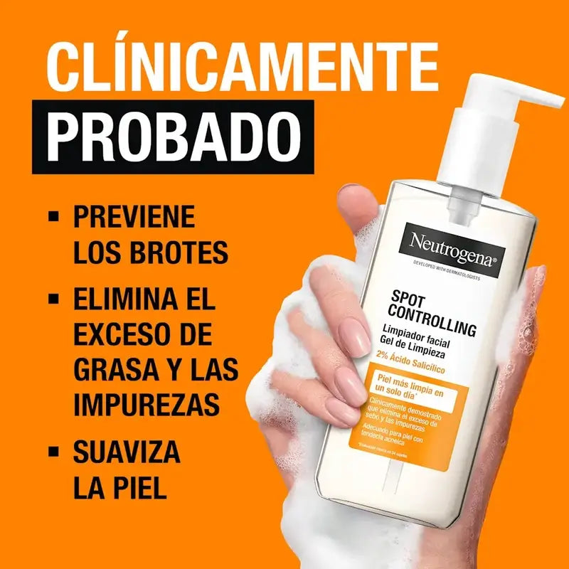 Neutrogena Gel de Limpeza Facial para Controlo de Manchas, 200 ml