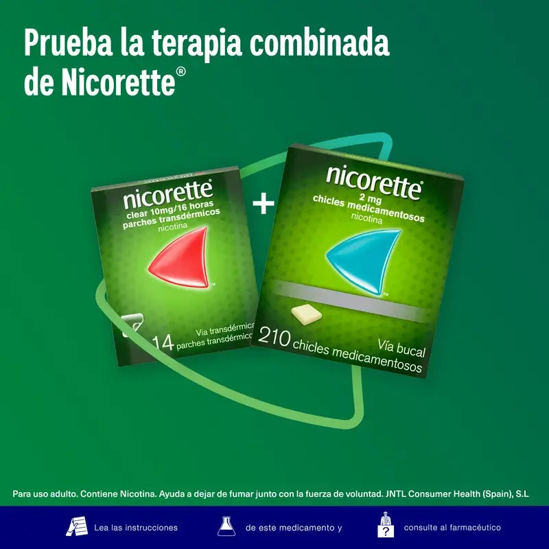 Nicorette 2 mg 210 Goma de mascar