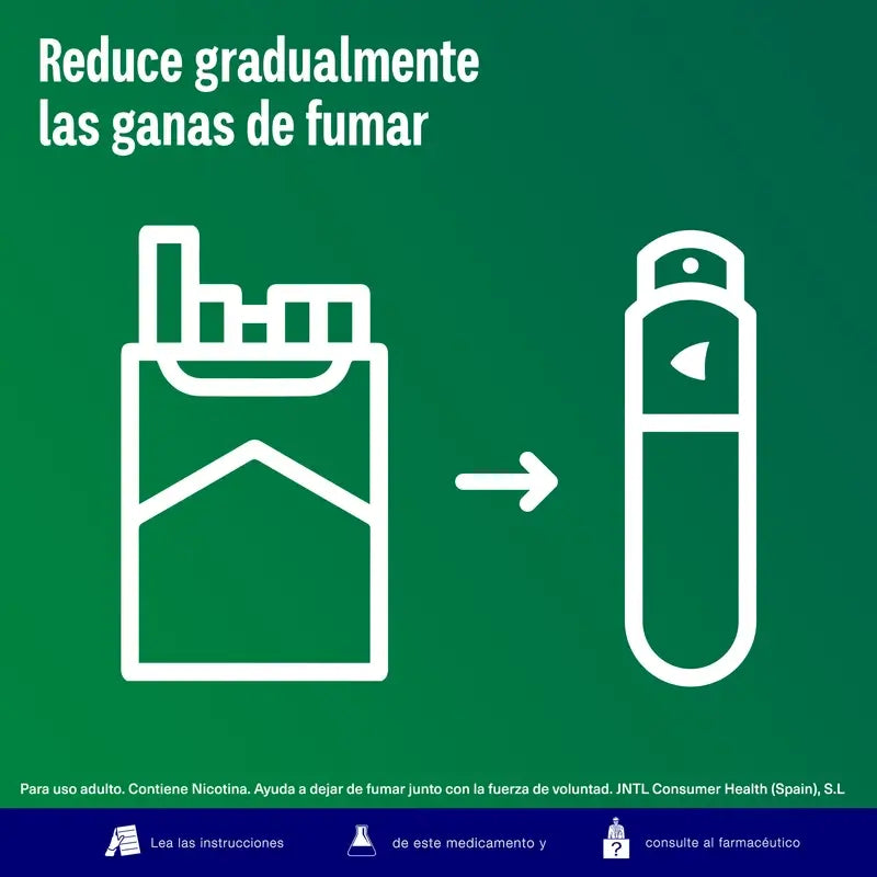 Nicorette Bucomist Nicotina Spray bucal com sabor a menta e frutos