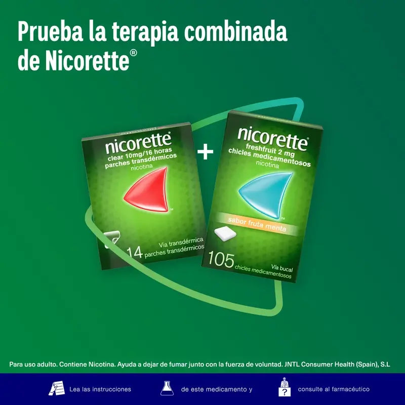 Nicorette Freshfruit 2 mg 105 Goma de mascar