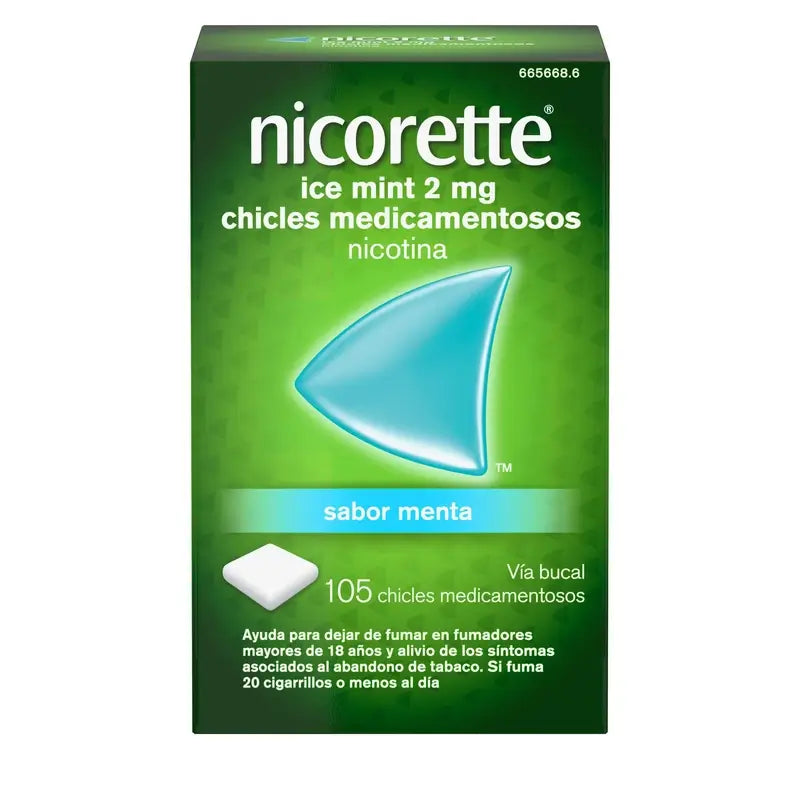 Nicorette Ice Mint 2 mg 105 Pastilhas elásticas