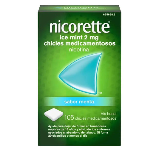Nicorette Ice Mint 2 mg 105 Pastilhas elásticas