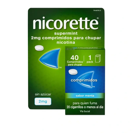 Nicorette® Supermint 2 mg, 40 comprimidos